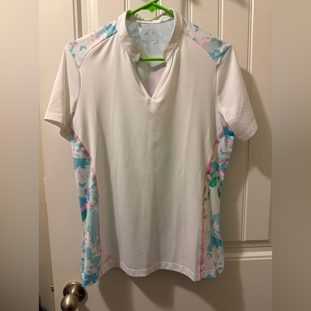 Adidas Floral Golf Polo